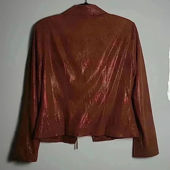 Joseph Ribkoff Trends Burnt Orange/Brown Weston Jacket Vintage 90s  Size US 6 - Picture 11 of 16